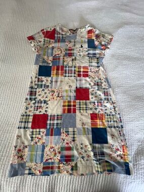 Polo by Ralph Lauren Cotton Patchwork Print Short Sleeve Dress - Size S/P